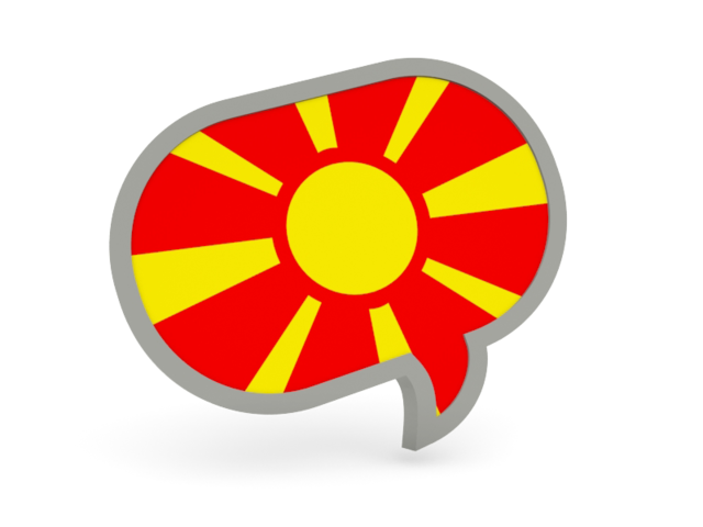 Speech bubble icon. Download flag icon of Macedonia at PNG format