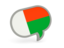 Madagascar. Speech bubble icon. Download icon.