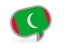 Maldives. Speech bubble icon. Download icon.