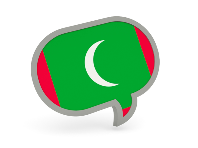 Speech bubble icon. Download flag icon of Maldives at PNG format