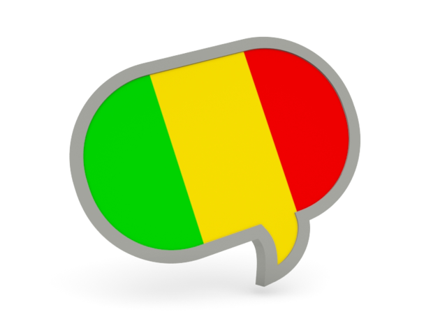 Speech bubble icon. Download flag icon of Mali at PNG format