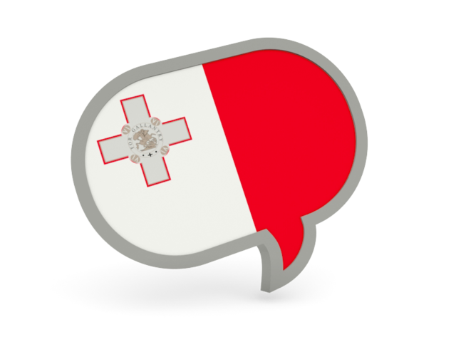 Speech bubble icon. Download flag icon of Malta at PNG format