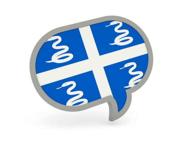 Speech bubble icon. Download flag icon of Martinique at PNG format
