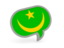 Mauritania. Speech bubble icon. Download icon.