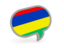 Mauritius. Speech bubble icon. Download icon.