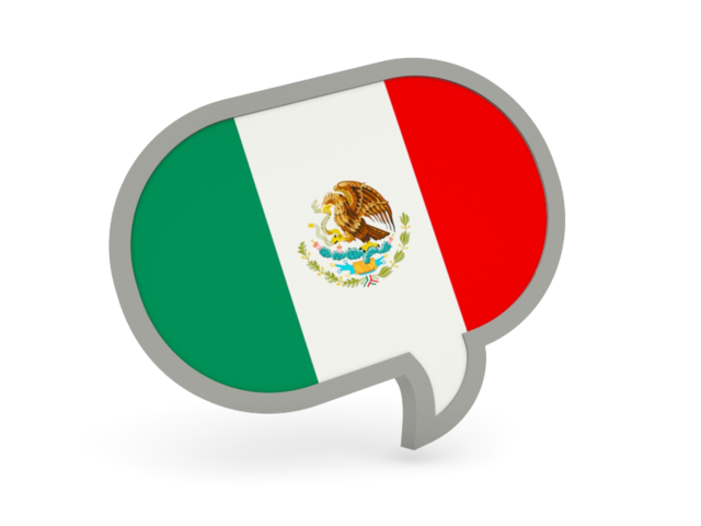 Speech bubble icon. Download flag icon of Mexico at PNG format