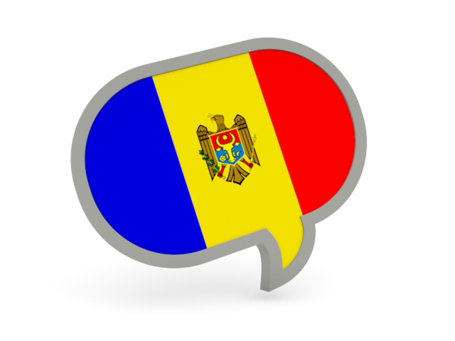 Speech bubble icon. Download flag icon of Moldova at PNG format