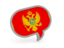 Montenegro. Speech bubble icon. Download icon.