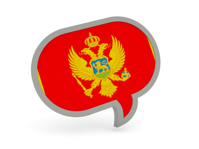 Speech bubble icon. Download flag icon of Montenegro at PNG format
