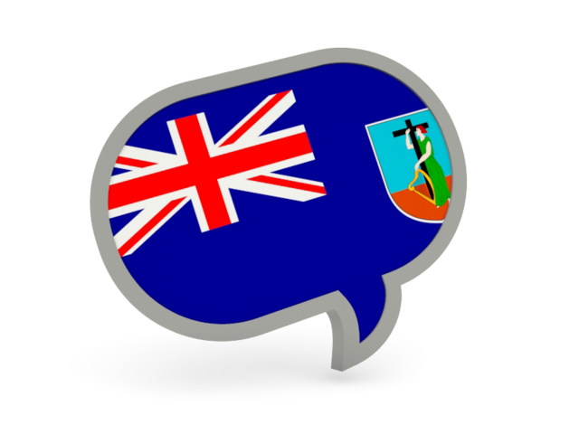 Speech bubble icon. Download flag icon of Montserrat at PNG format