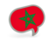 Morocco. Speech bubble icon. Download icon.