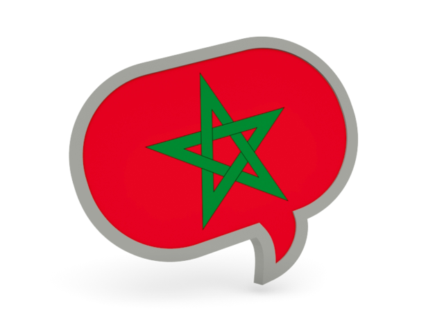 Speech bubble icon. Download flag icon of Morocco at PNG format