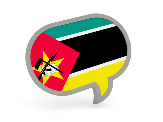 Speech bubble icon. Download flag icon of Mozambique at PNG format