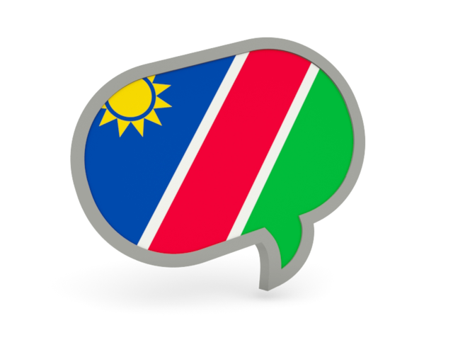 Speech bubble icon. Download flag icon of Namibia at PNG format