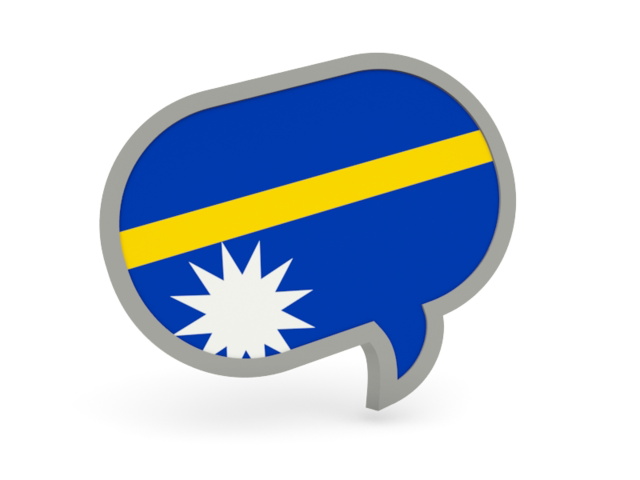 Speech bubble icon. Download flag icon of Nauru at PNG format