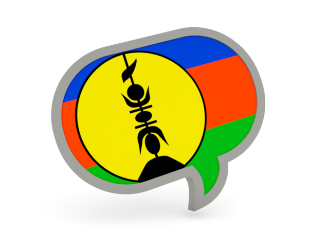 Speech bubble icon. Download flag icon of New Caledonia at PNG format