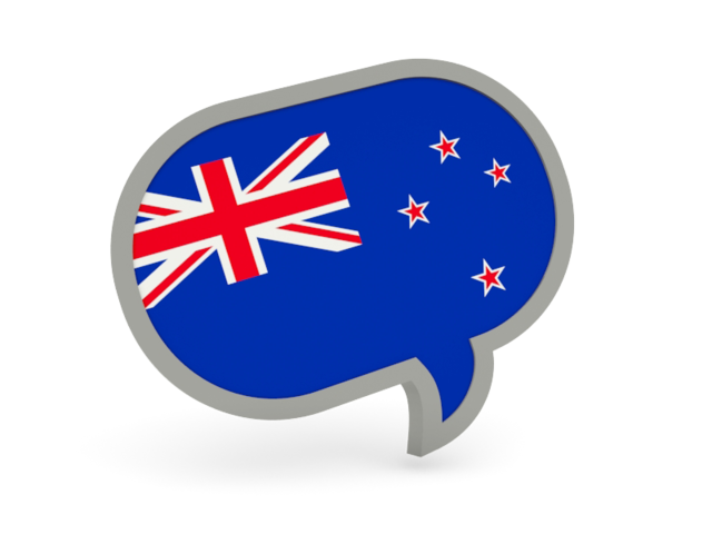 Speech bubble icon. Download flag icon of New Zealand at PNG format