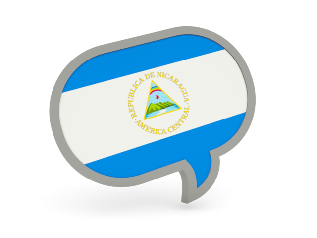 Speech bubble icon. Download flag icon of Nicaragua at PNG format