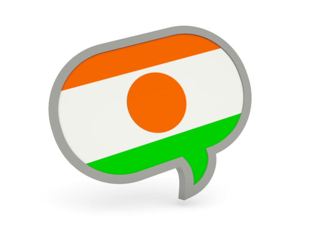 Speech bubble icon. Download flag icon of Niger at PNG format