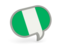 Nigeria. Speech bubble icon. Download icon.