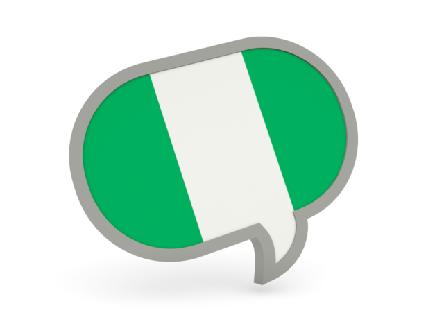 Speech bubble icon. Download flag icon of Nigeria at PNG format