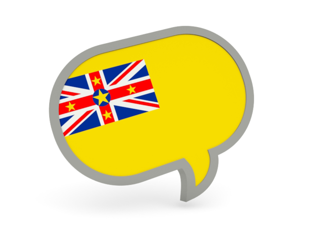 Speech bubble icon. Download flag icon of Niue at PNG format