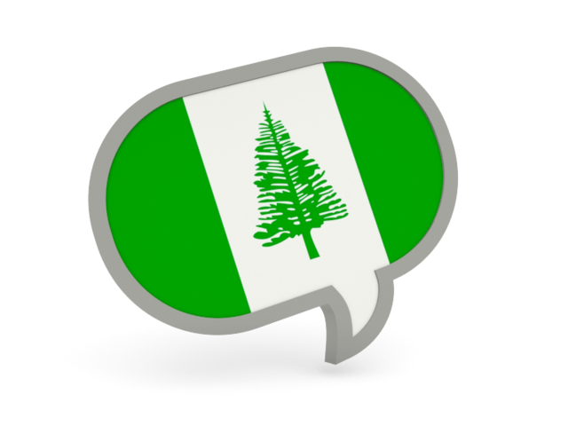 Speech bubble icon. Download flag icon of Norfolk Island at PNG format