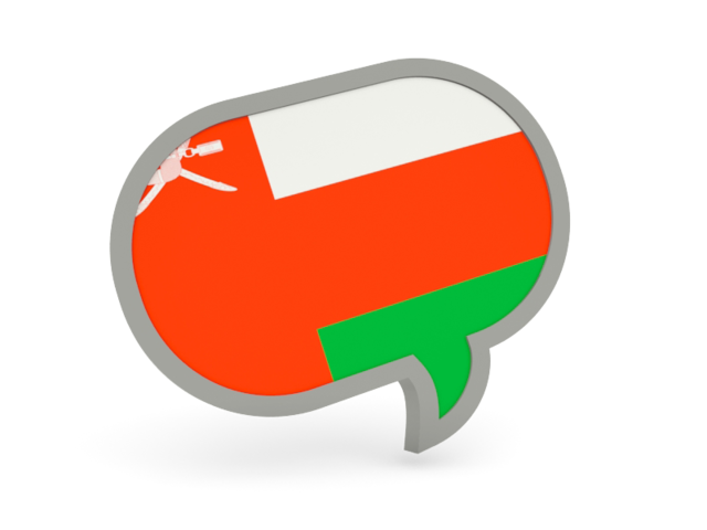 Speech bubble icon. Download flag icon of Oman at PNG format