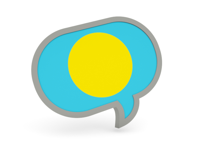 Speech bubble icon. Download flag icon of Palau at PNG format