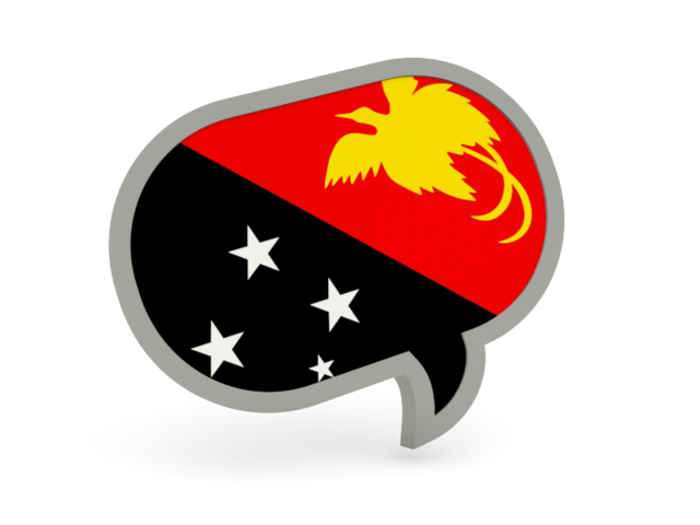 Speech bubble icon. Download flag icon of Papua New Guinea at PNG format