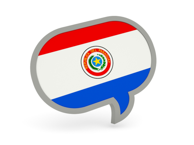 Speech bubble icon. Download flag icon of Paraguay at PNG format
