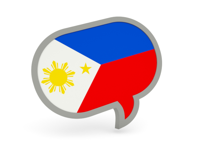Speech bubble icon. Download flag icon of Philippines at PNG format