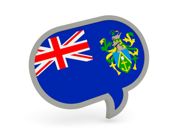 Speech bubble icon. Download flag icon of Pitcairn Islands at PNG format