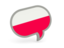 Poland. Speech bubble icon. Download icon.