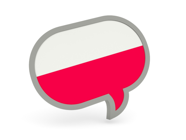 Speech bubble icon. Download flag icon of Poland at PNG format