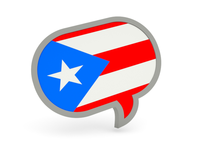 Speech bubble icon. Download flag icon of Puerto Rico at PNG format