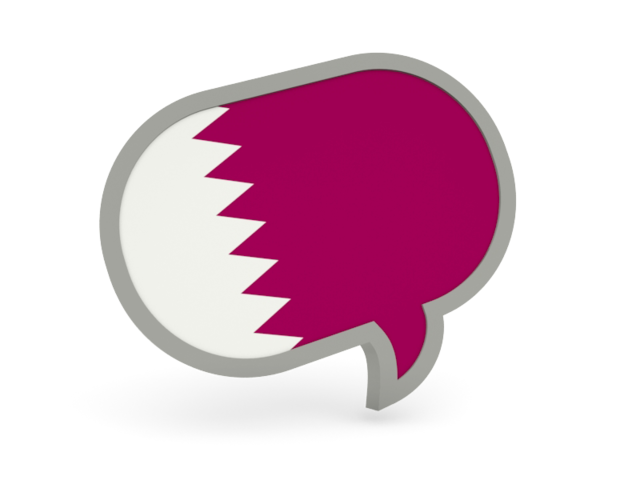 Speech bubble icon. Download flag icon of Qatar at PNG format