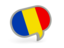 Romania. Speech bubble icon. Download icon.