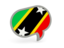 Saint Kitts and Nevis. Speech bubble icon. Download icon.