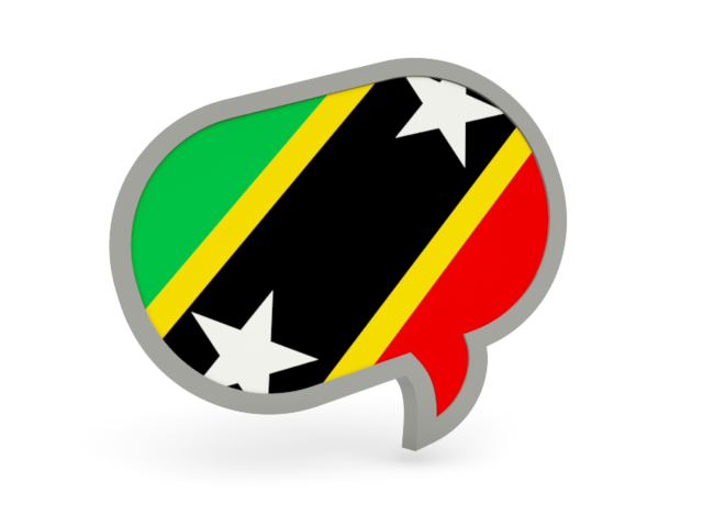 Speech bubble icon. Download flag icon of Saint Kitts and Nevis at PNG format