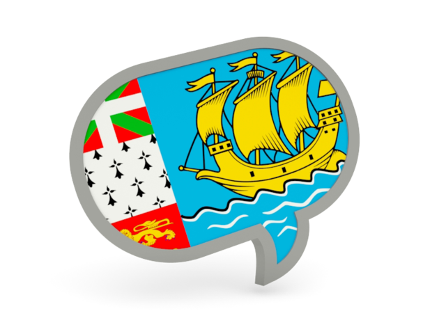 Speech bubble icon. Download flag icon of Saint Pierre and Miquelon at PNG format