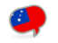 Samoa. Speech bubble icon. Download icon.