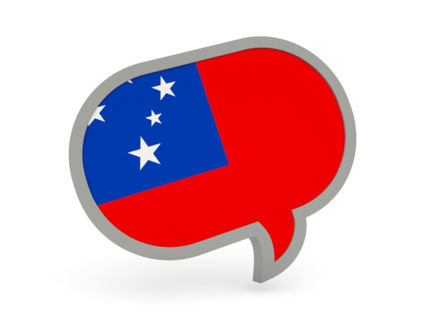 Speech bubble icon. Download flag icon of Samoa at PNG format