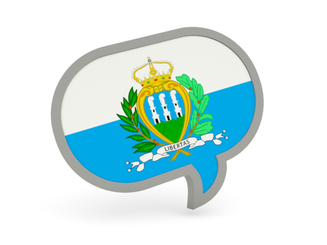Speech bubble icon. Download flag icon of San Marino at PNG format