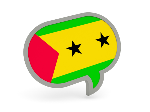Speech bubble icon. Download flag icon of Sao Tome and Principe at PNG format