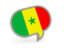 Senegal. Speech bubble icon. Download icon.