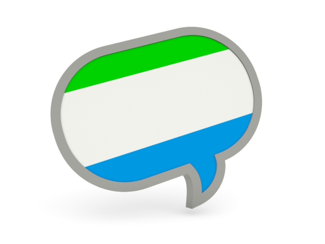 Speech bubble icon. Download flag icon of Sierra Leone at PNG format