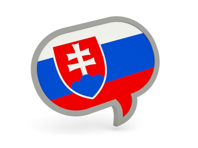 Speech bubble icon. Download flag icon of Slovakia at PNG format