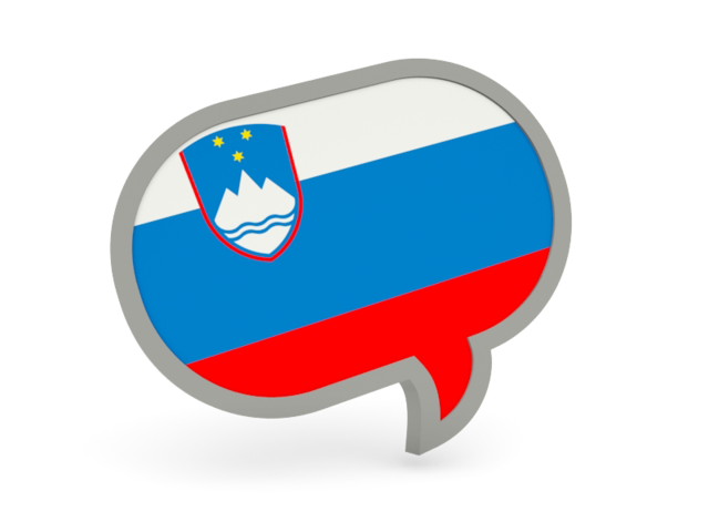 Speech bubble icon. Download flag icon of Slovenia at PNG format