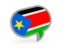South Sudan. Speech bubble icon. Download icon.